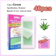 SUMAX 40pcs Wax Strip Hair Removal Wax Paper Hair Removal Wax Strips, Used for Face Chest Armpit Leg