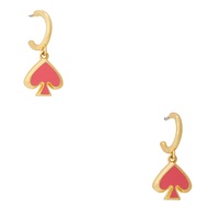 Kate Spade Everyday Spade Enamel Huggies Earrings in Pink Peppercorn kc442