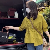 Short-sleeved shirt, loose fit, goes with every outfit. Summer fashion, Korean style, for women 2025