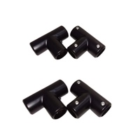 T GLASS CLAMP PIPE CONNECTOR BRASS PIPE CONNECTOR Black