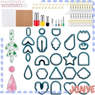 JONY 142pcs Clay Earring Cutters, Different Shape Plastic Polymer Clay Cutters Set, Versatile Stainl