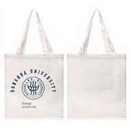 東華大學紀念品東華DHU購物袋帆布包紀念品環保袋女士中號拉鏈款