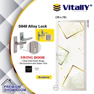 (PRE-ORDER) VITALLY Swing Aluminium Door 830A / Toilet Door / Pintu Bilik Air / Installation for Klang Valley Only (3ft x 7ft or below)