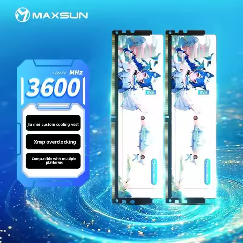 Maxsun JM4 Series DDR4 Desktop Memory 3600MHz 32GB(16GB×2) Dual‑channel Kit Hynix IC CL18 Aluminum H