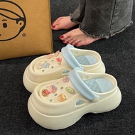 Eca C hole shoes with thick soles and height increasing women's 2025 new style Baotou beach shoes do