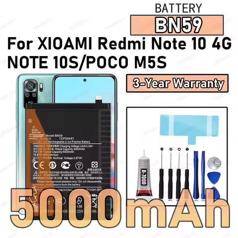 100% New Zero Cycle BN59 Battery For XIAOMI Redmi Note 10 4G/Note 10S/POCO M5S Phone Replacement Bat