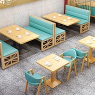 Milk Tea Shop Snack Table and Chair Sofa Booth Restaurant Commercial Burger Shop Dessert Shop Table 