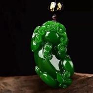 Green Pixiu Stone Necklace Fengsui Pixiu Necklace Mikana Necklace Padre Pio Necklace Friendship Neck