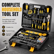 108PCS Tool Box Set Household DIY Repair Tools Kit Ratchet Wrench Screwdriver Socket Spanar Set