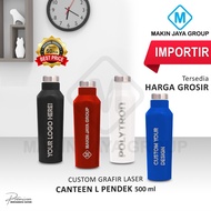 TERMOS Custom Engraved Tumbler Thermos Canten L Premium Stainless Steel 4 Sides Flat 500ml tumbler c