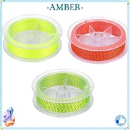 AMBER 2PCS Fly Fishing Backing Line, Multicolor Abrasion Resistant Fly Fishing Line, Durable 8 Stran