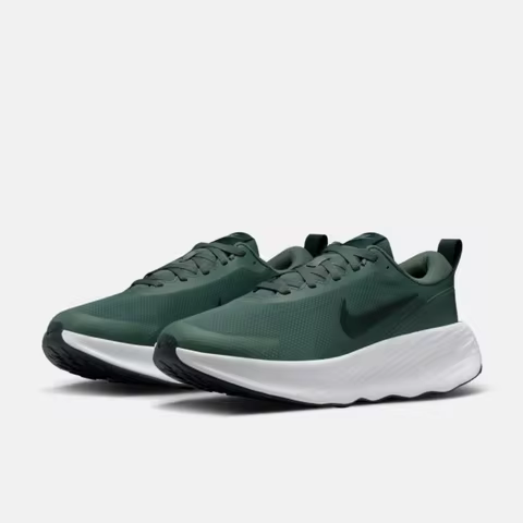 Nike Wave-Patterned Sole, Cushioning, Wear-Resistant, Comfortable Promina White and Green Color Sche