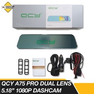 qcy dashcam QCY A75 Pro 4.3 Inch 1080P IPS Touch Screen Dual Lens Dashcam for Car