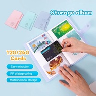 Large capacity pocket photo album with 120 card slots and minimalist design, ideal for Intax film