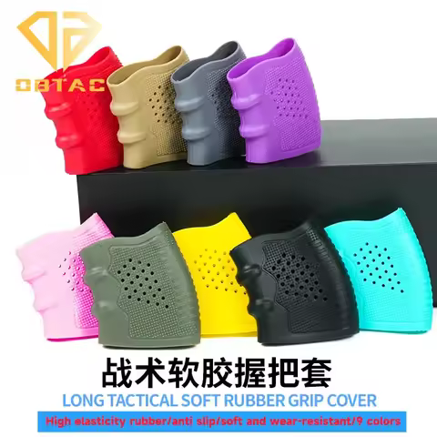 Tactical Rubber Grip Cover Handgun Anti Slip Handle Glove Fit AR15 G17 G18 G19 Protect Cover Airsoft