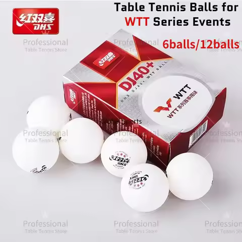 DHS DJ40+ Ping Pong Balls 6/12 Balls 3 Stars Professional Table Tennis Balls DHS WTT Ball ABS New Ma