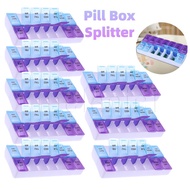Weekly Portable Travel Pill Cases Box / 14 Grids Weekly Pill Case Medicine Tablet Dispenser/ Storage Tablets Vitamins Medicine Fish Oils/ 7 Days 14 Grids Pills Container