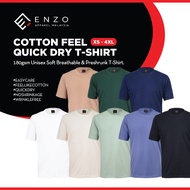 ENZO APPAREL Cotton Soft Feel Quick Dry Thick T-Shirt Unisex 180gsm Adult Round Neck Wrinkle Free Ts