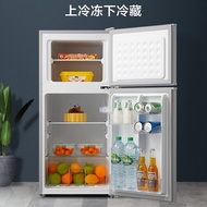 美的BCD-112CM冰箱家用双门直冷小冰箱112升客厅小型迷你电冰箱