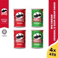 [BUNDLE 4pcs] Pringles Keripik Original 2x42g + Sour Cream Onion 2x42g
