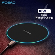 FDGAO 30W Fast Wireless Charger for iPhone XS X 8 XR 11 12 13 14 Samsung S22 S21 S20 Huawei P50 Pro Xiaomi Mi 10 Charging Pad