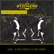 Sticker Smoking Mafia untuk Cermin Lori saiz besar