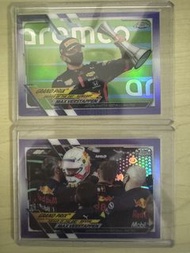 2021 Topps Chrome F1 Max Verstappen purple refractor/399 lot sell #161 #168