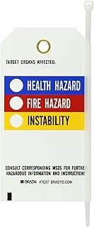 Brady 76237 3" Width x 5-3/4" Height, B-851 Economy Polyester, Black, Red, Blue, Yellow on White Rig