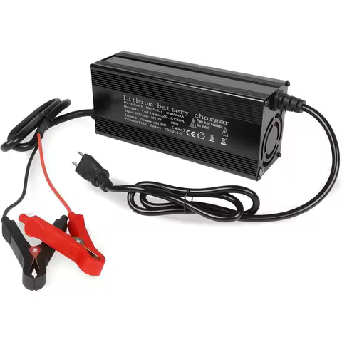 24V 30A LiFePO4 Battery Charger, 29.2V Lithium Battery Charger, Fast Charging, Over-Current and Over