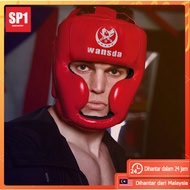 Ready in MY ✔ Boxing Taekwondo Helmet Head Guard PU Thai Headgear Face Mouth Mask Men Women Training