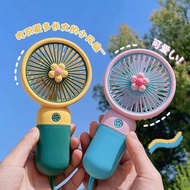 New flower-shaped mini handheld fan for summer, cartoon mini portable fan with enhanced cooling effe