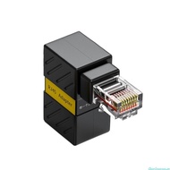 dingdongaa Compactly RJ45 Adapter 360 Degree Flexible Rotation RJ45 Male Female Ethernet Adapter RJ4
