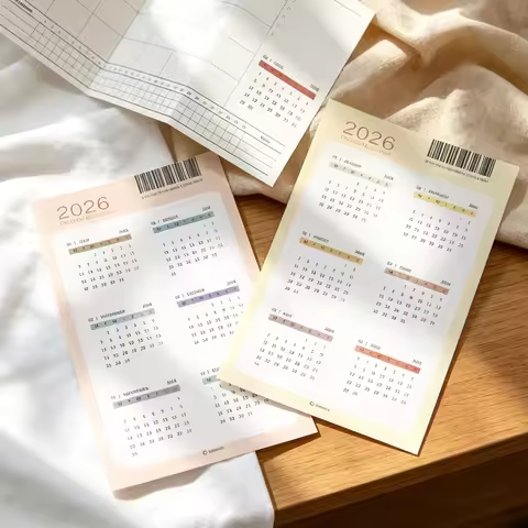 2026 Calendar Sticker Notebook Index Sticker Multifunctional Stationery Supplies Ledger Stickers 202