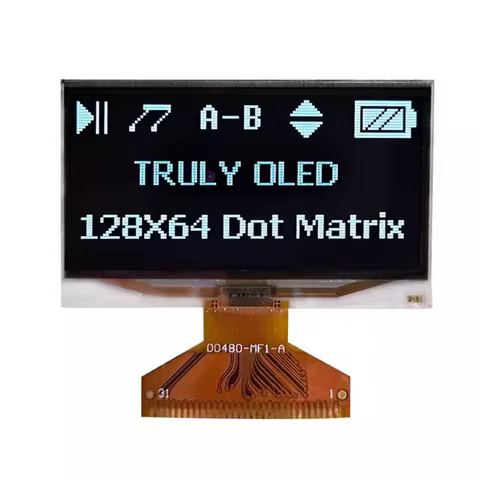 2.42 Inch White 128x64 OLED Display Module Screen 6800/8080 31PIN 4-SPI I2C IIC Interface