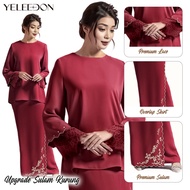 yeleedon baju raya perempuan Baju Kurung Sulam with Embroidery Premium overlap Embroidery Baju Kurun
