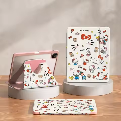Sanrio Hello Kitty For iPad Case IPad A16 Pro 3 4 5 12.9in Air 3 4 5 M2 M3 Protective Case Funda ipa