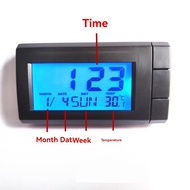 Car Clock Car Thermometer Temperature Detection Car Electronic Watch Car Calendar Watch Luminous