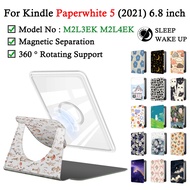 For Kindle Paperwhite 5 (11th Gen) 2021 6.8'' E-Reader Case Signed edition Magnetic Separation 2-in-