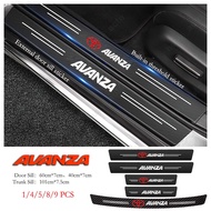Toyota Avanza Car Door Sill Sticker Anti-Scratch Carbon Fiber leather Sticker Trunk Protector Sticke