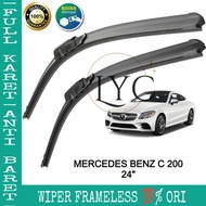 Wiper Frameless Full Karet Mercedes Benz C 200 Wiper Blade Full Karet Anti Baret Wiper Depan Larisyo