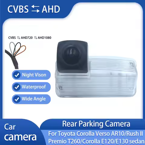 AHD 1080P 170° Car Rear View Camera Waterproof Fits For Toyota Corolla Verso AR10/Rush II/Premio T26