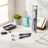 dentissimo - 成人推薦抗菌牙周病清潔牙刷 – 牙齦保護、防斑中設計、健康口腔旅行必備，瑞士精密品質(1支裝)(藍色)