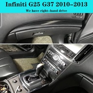 Carbon Fiber Interior Trim Sticker for Infiniti G25 G37 2010-2013 Central Control, Gear Shift, Door 