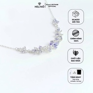 HELINO women's silver necklace with Lavender purple stone, sparkling jewelry, high quality C67