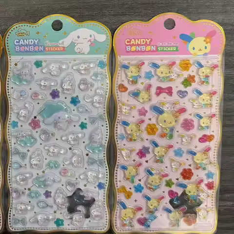 2026 New Cartoon Usahana Hangyodon 3D Crystal Relief Stickers Chococat Phone Case Diy Decoration Ani
