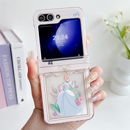 เคสโทรศัพท์จี้การ์ตูนเจ้าหญิงสำหรับ Samsung Galaxy Z Z Flip 5 4 3 Z Flip5 ZFlip5กันกระแทก