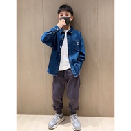 Three-Piece Early Autumn Children Style Large Umbrella Denim Print 24FW003 Set Men Women ERXW