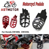 For Honda CRF250L CRF300L Motorcycle Foot Pegs CNC Footpegs Pedals Footrest Accessories Parts
