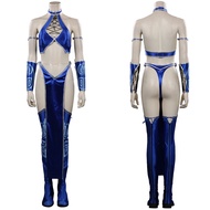 Verycos Women's Kitana Cosplay Costume with Mask and Jacket - Halloween Uniform