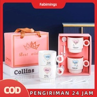 High-value couple mug Couple mug set Cute couple mug/ Couple mug set with spoon Birthday gift/ for